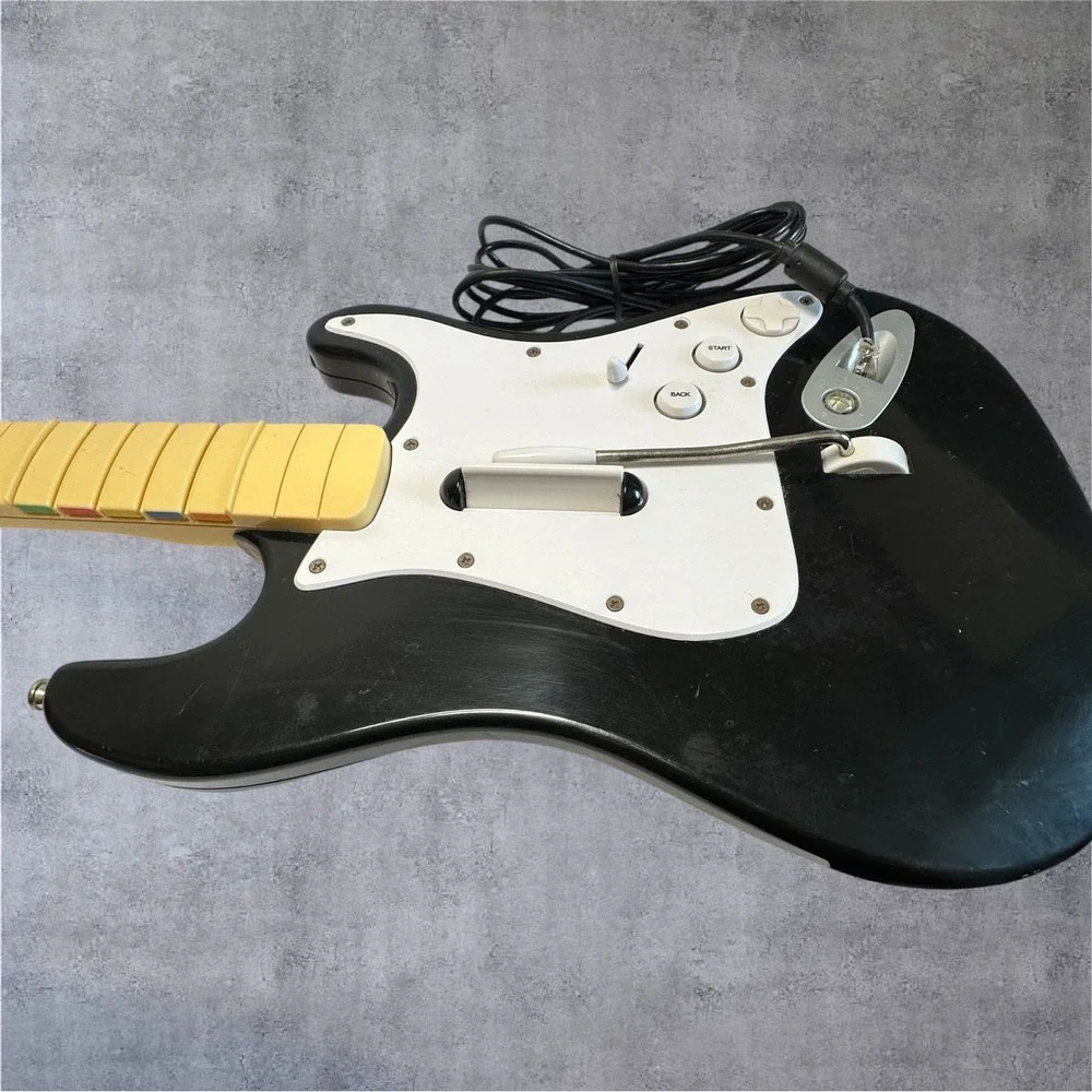 Fender Stratocaster Guitar Controller Xbox 360 Black Wired Harmonix-As Is